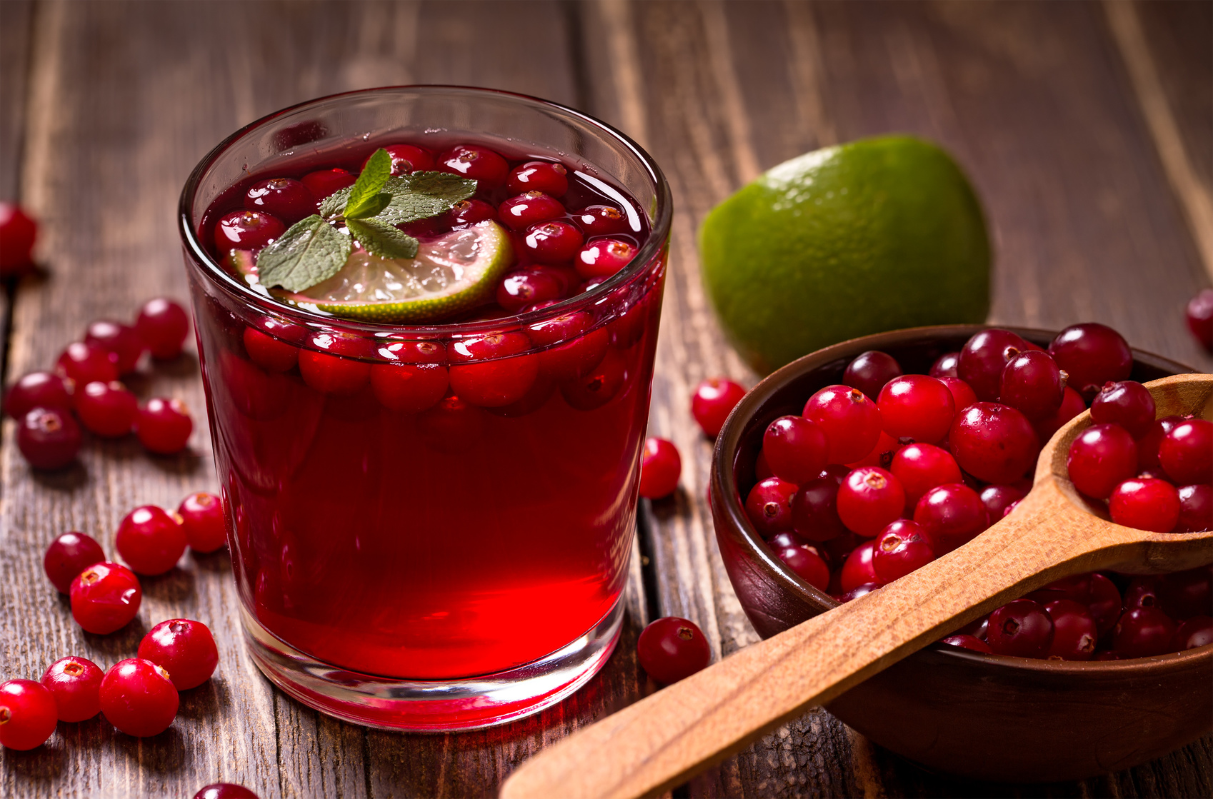 Alkaline water + Cranberry + Lemon = Super Healthy Cocktail