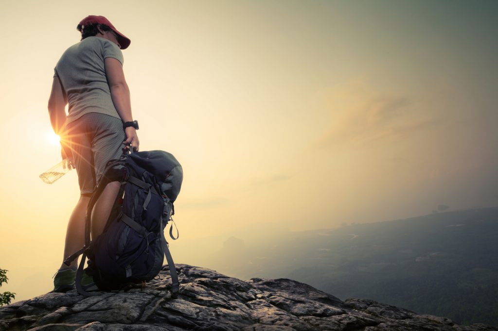 Hiker with backpack