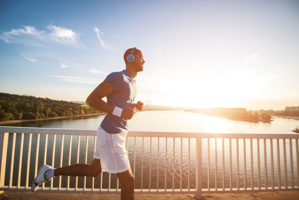 Beautiful sunset run