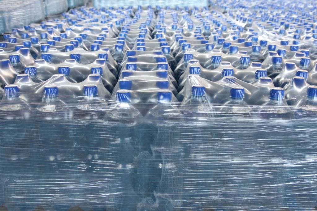stack bottled water