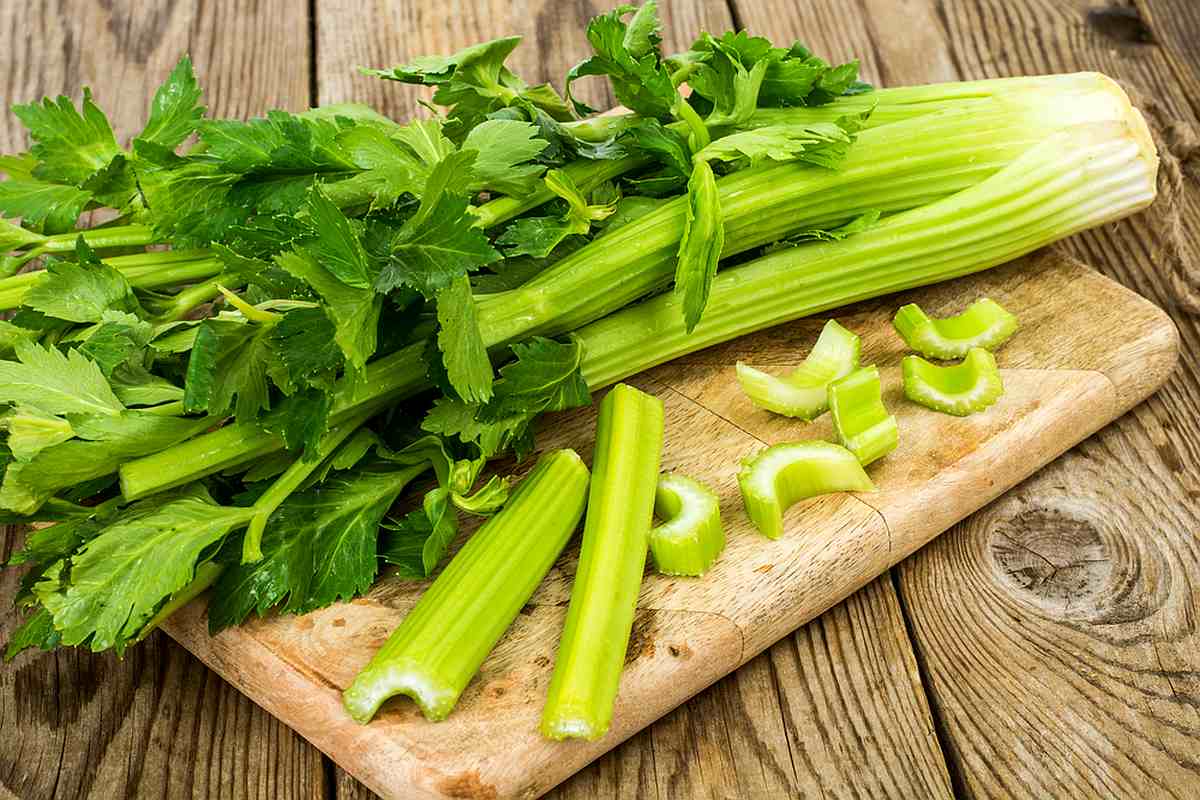 chopped celery | High Alkaline Foods To Add To Your Diet