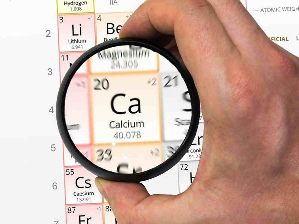 Periodic table showing calcium | Calcium Benefits: Alkaline Water is a Great Resource! | Calcium symbol - Ca. Element of the periodic table zoomed with m