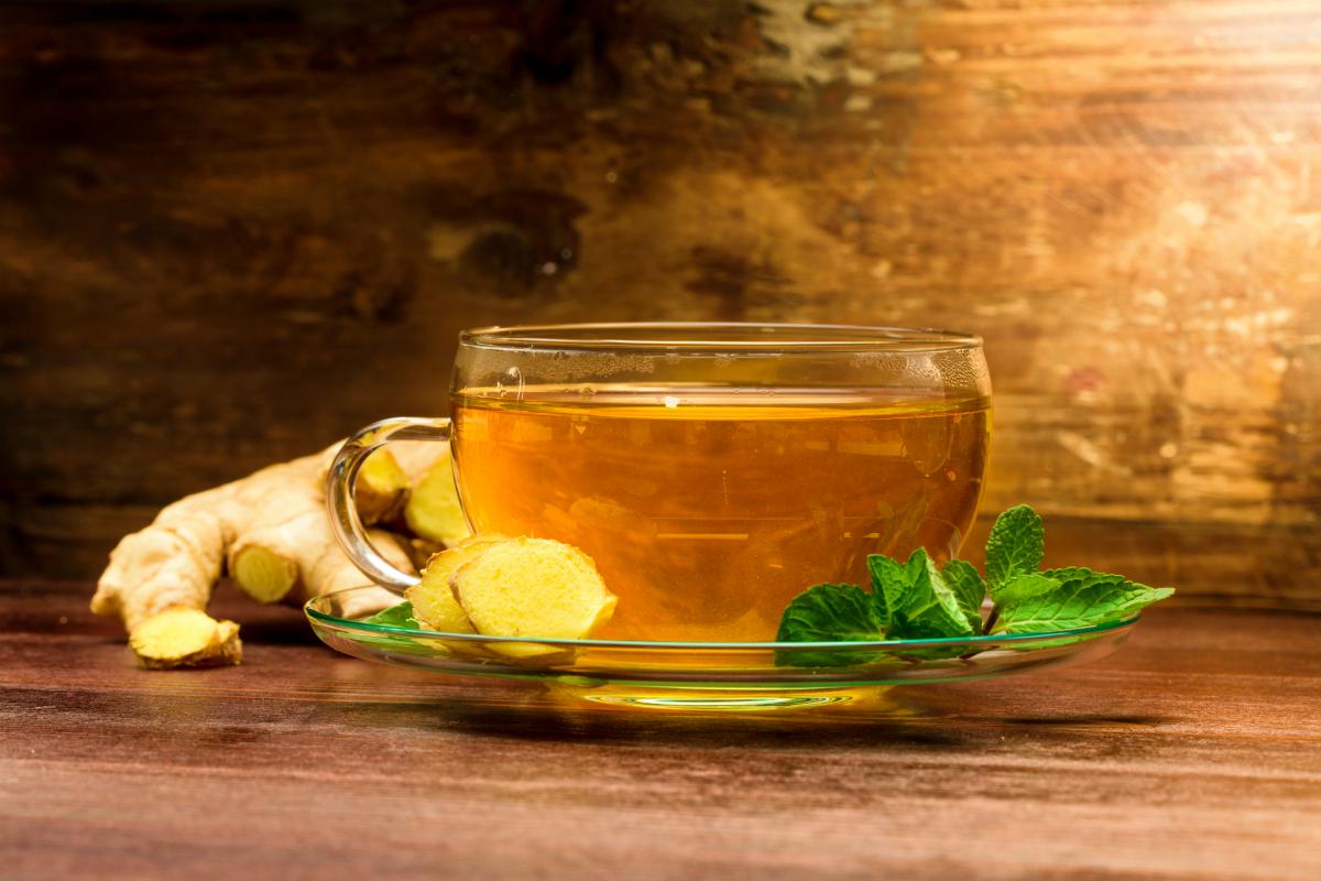 Freshly brewed ginger tea with mint | Ways To Promote Better Bowel Movements