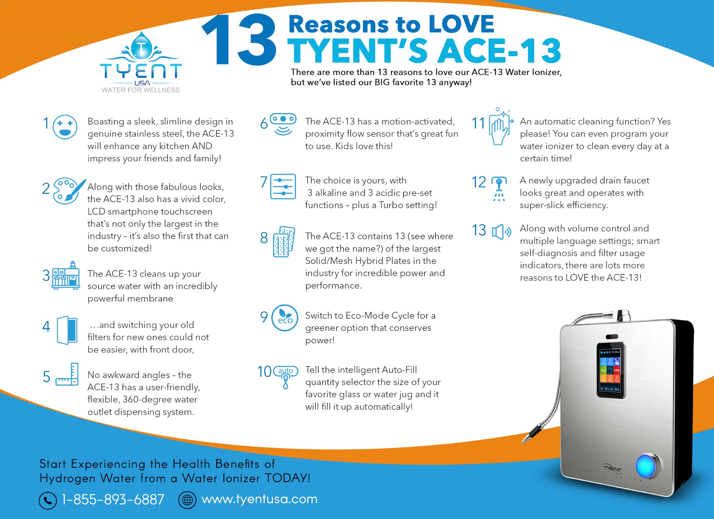 13 Reasons to Love Tyent's ACE-13 Infographic
