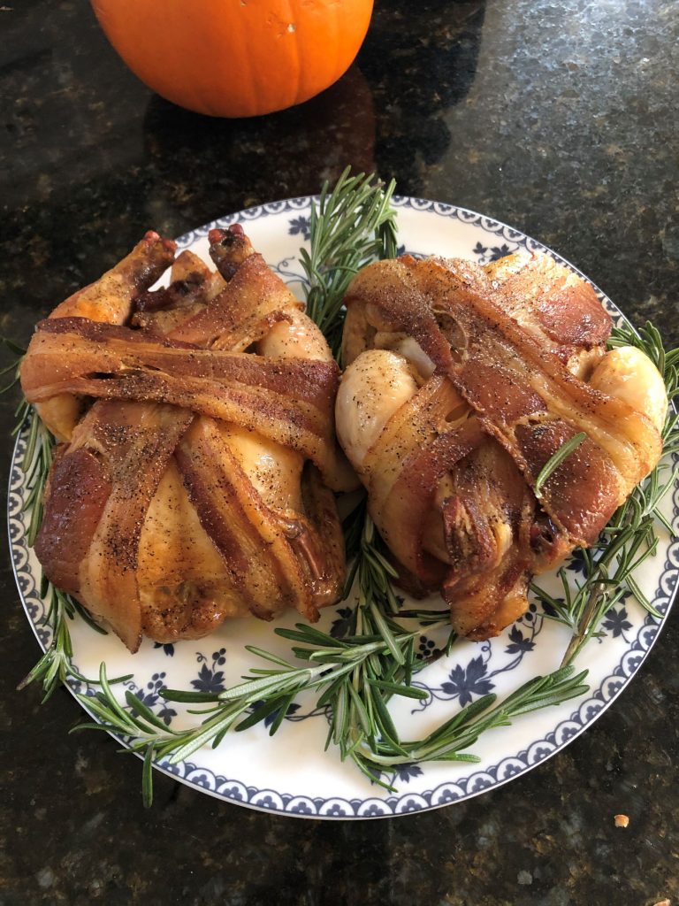 Cornish Game Hen with Bacon