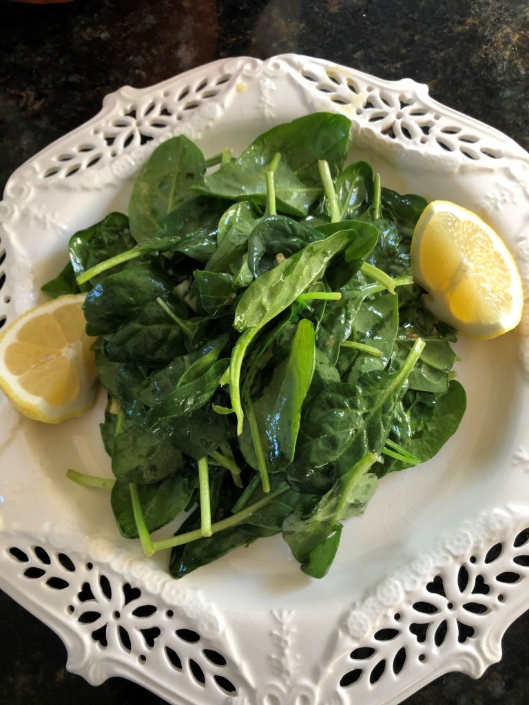 Lemon Butter Spinach