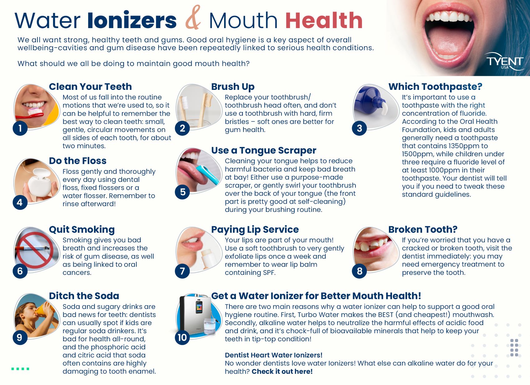 Water Ionizers and Mouth Health (infographic)