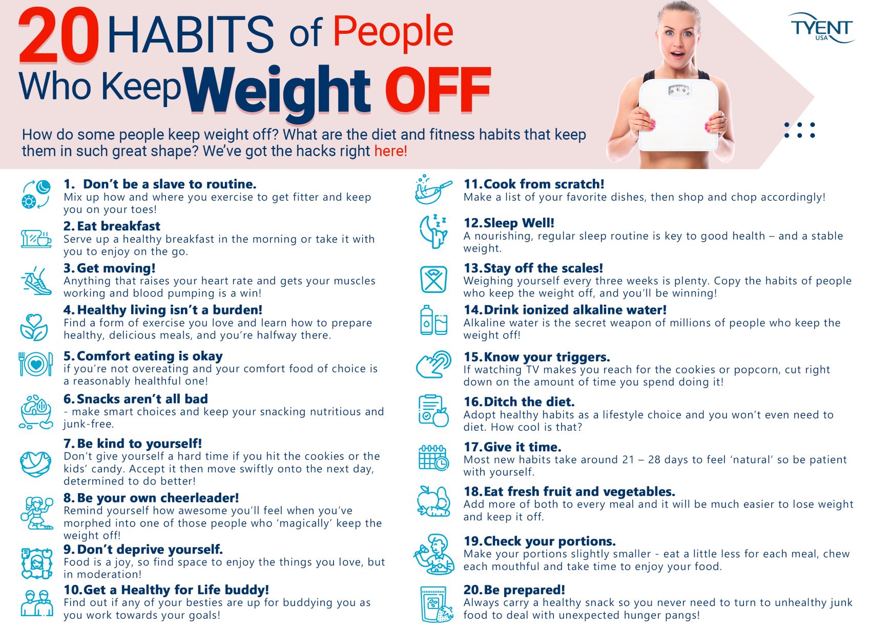 20 Habits of People Who Keep Weight Off