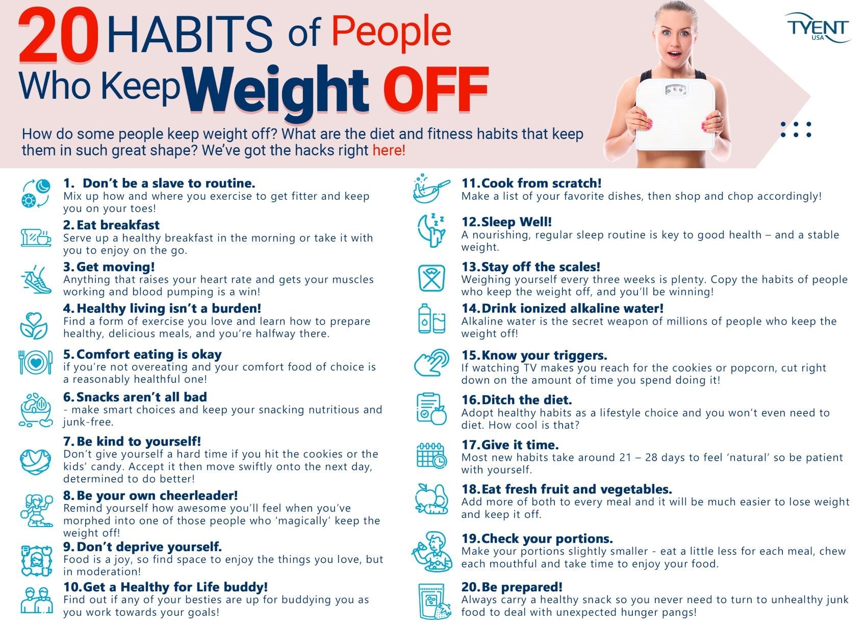 20 Habits of People Who Keep Weight Off