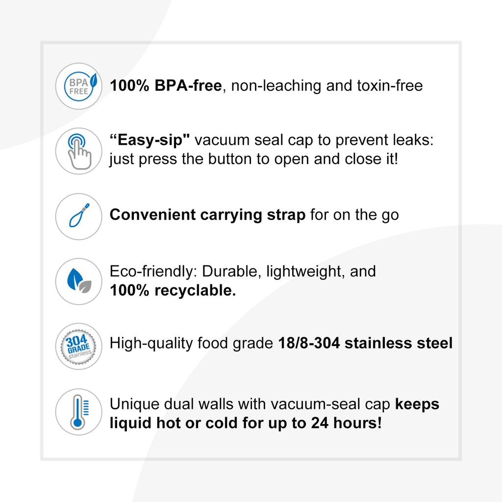 Tyent Contemporary Drinkware - 750ml Stainless Steel