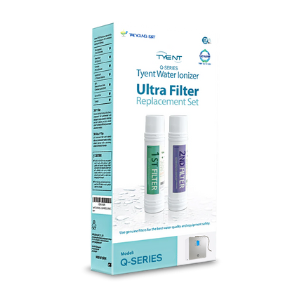 Tyent Q-Series Water Ionizer Replacement Filter Cartridges Box