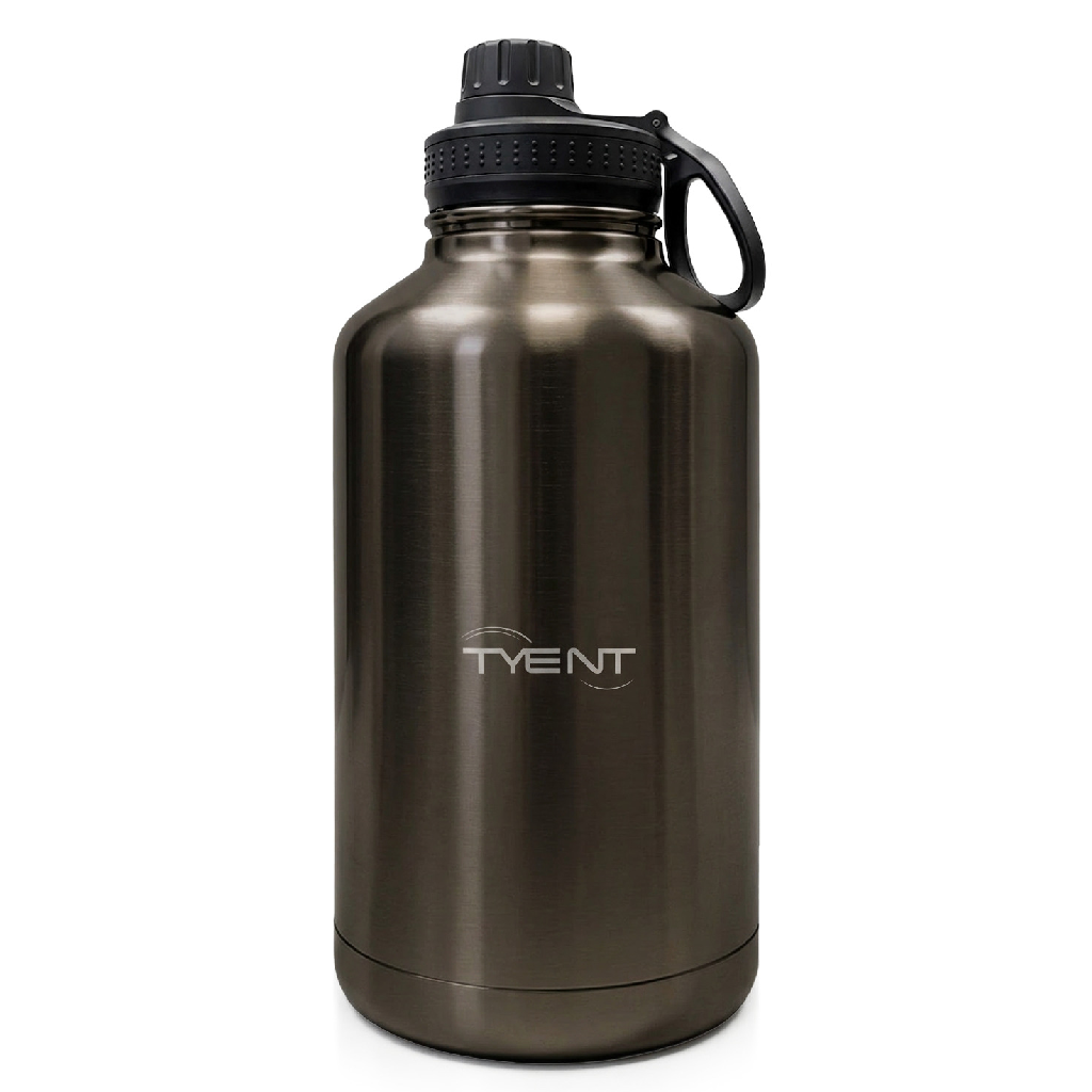 Tyent Contemporary Drinkware - 64oz Stainless Steel Jug Titanium