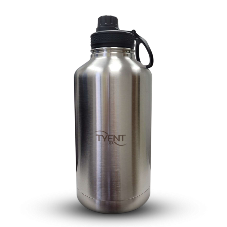 Tyent Contemporary Drinkware - 64oz Stainless Steel Jug - tyentusa