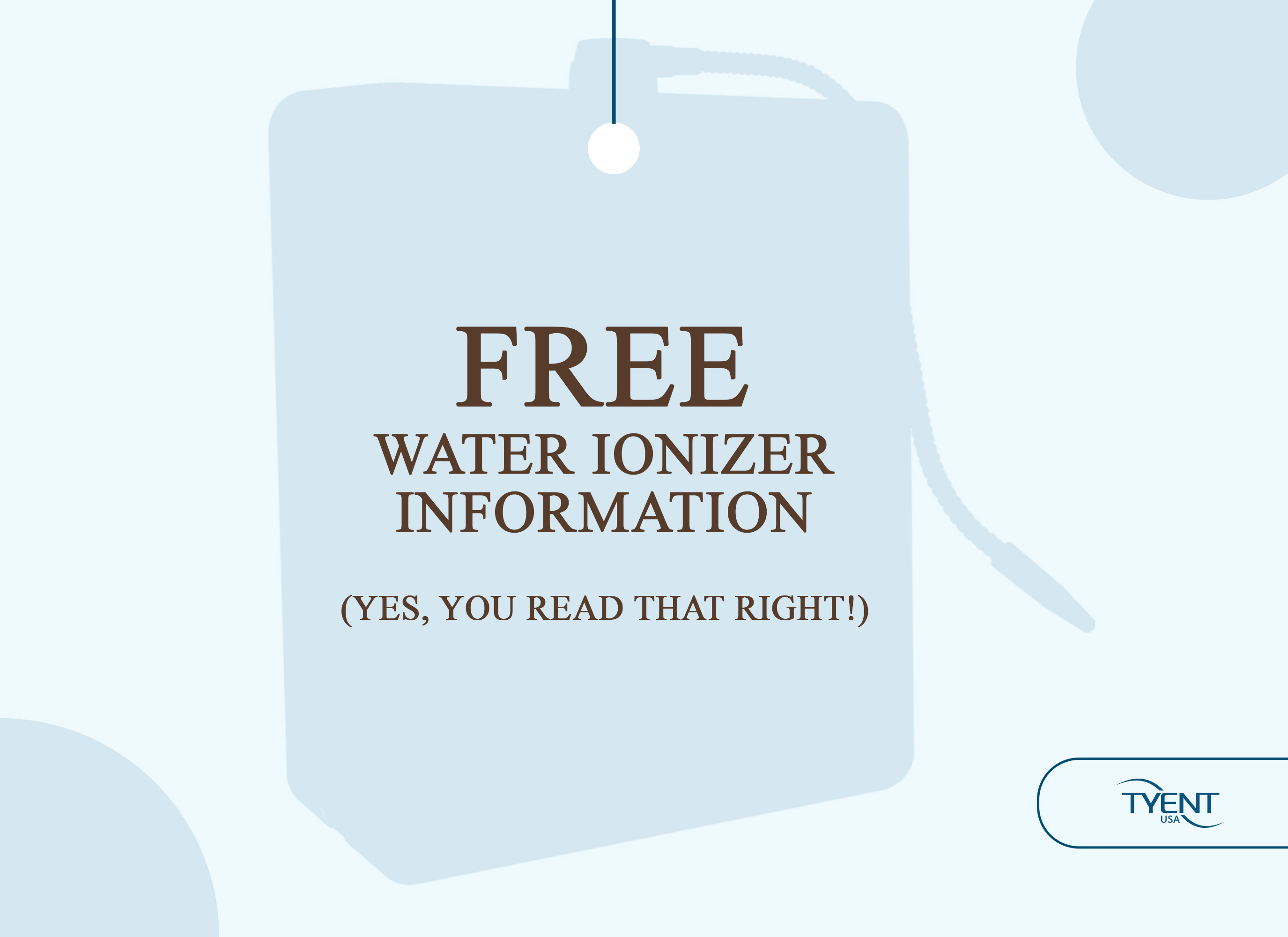 FREE Water Ionizer Information