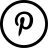 Pinterest Icon Black and White